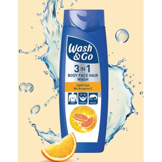 WASH & GO MEN BATH VITAMIN...